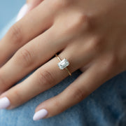 Emerald Cut Moissanite Ring